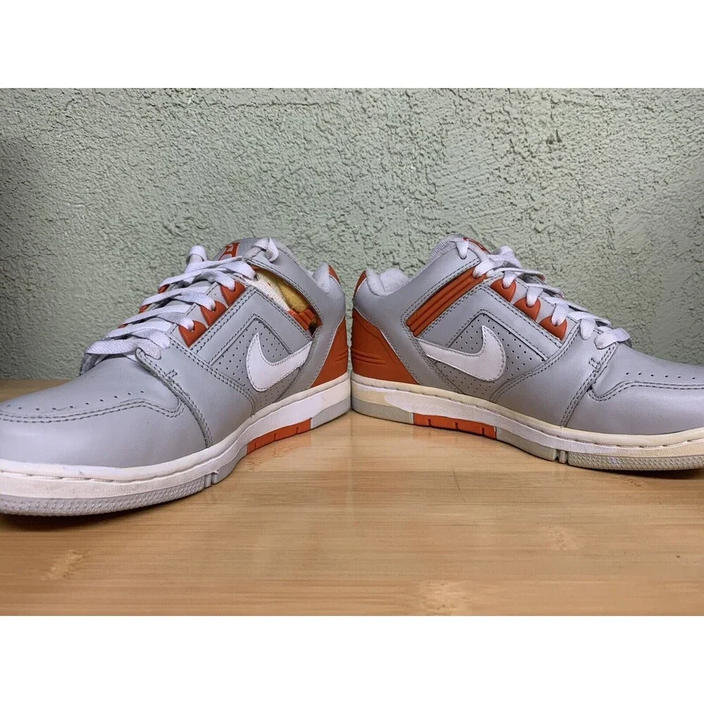 NIKE AIR FORCE 2 II GREY ORANGE 305602-013 ALPHA PHYSICAL CLUB terminator Sz 8.5
